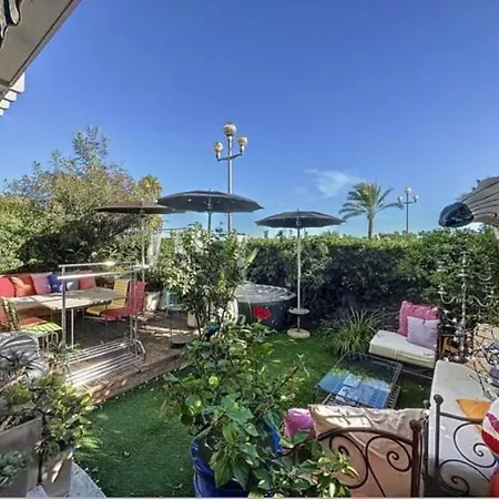 Promenade Des Anglais Center Sea And Beach Front Design Flat With Private Garden Nice Extérieur photo