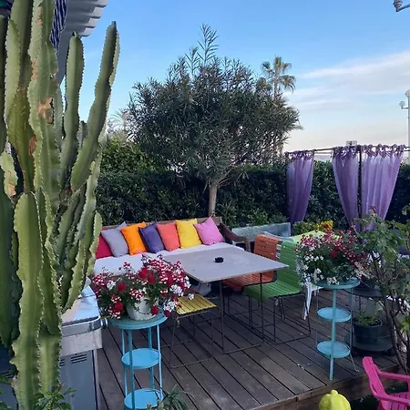 Promenade Des Anglais Center Sea And Beach Front Design Flat With Private Garden Nice Extérieur photo