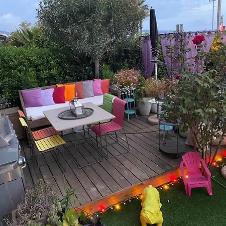 Promenade Des Anglais Center Sea And Beach Front Design Flat With Private Garden Nice Extérieur photo