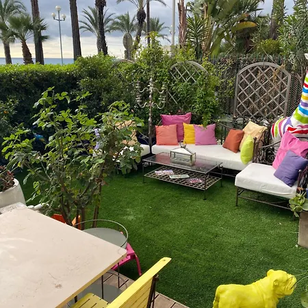 Promenade Des Anglais Center Sea And Beach Front Design Flat With Private Garden Nice Extérieur photo