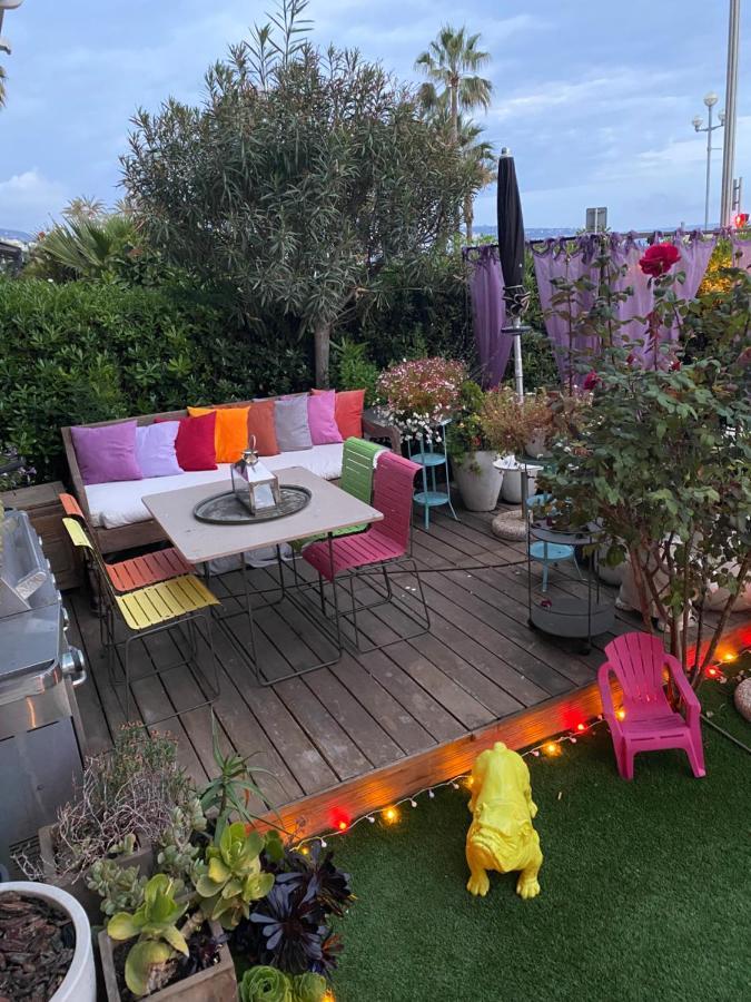 Promenade Des Center Sea And Front Design Flat With Private Garden Apartment